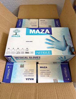 MAZA Nitrile Medical Gloves XL – 1,000pcs/case Bulk Lot