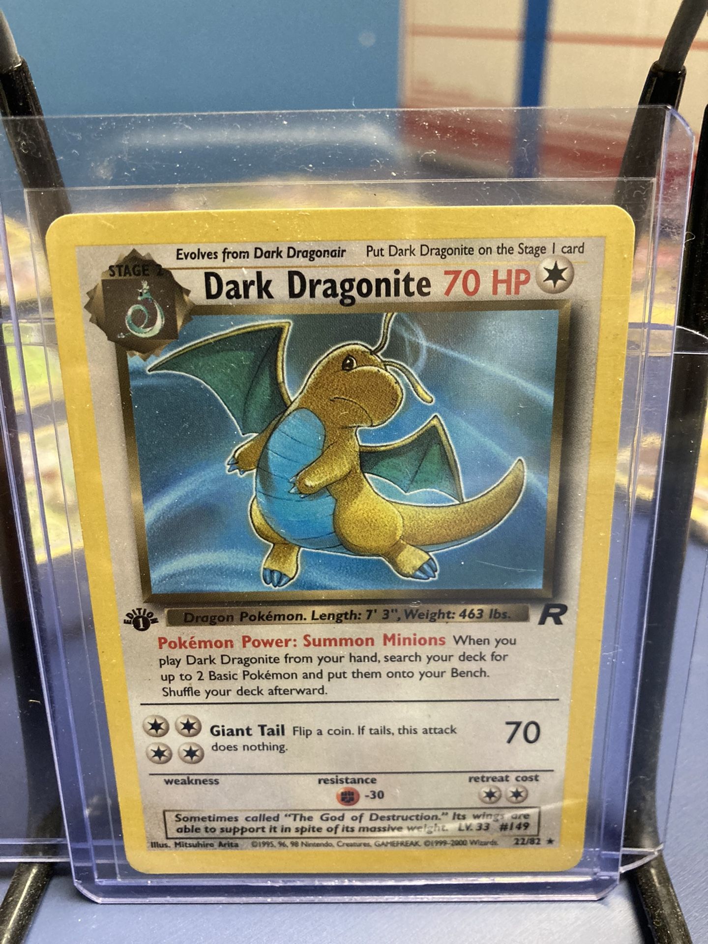 Dark Dragonite 22/82 WOTC 1st Edition Pokemon Card non-holo 