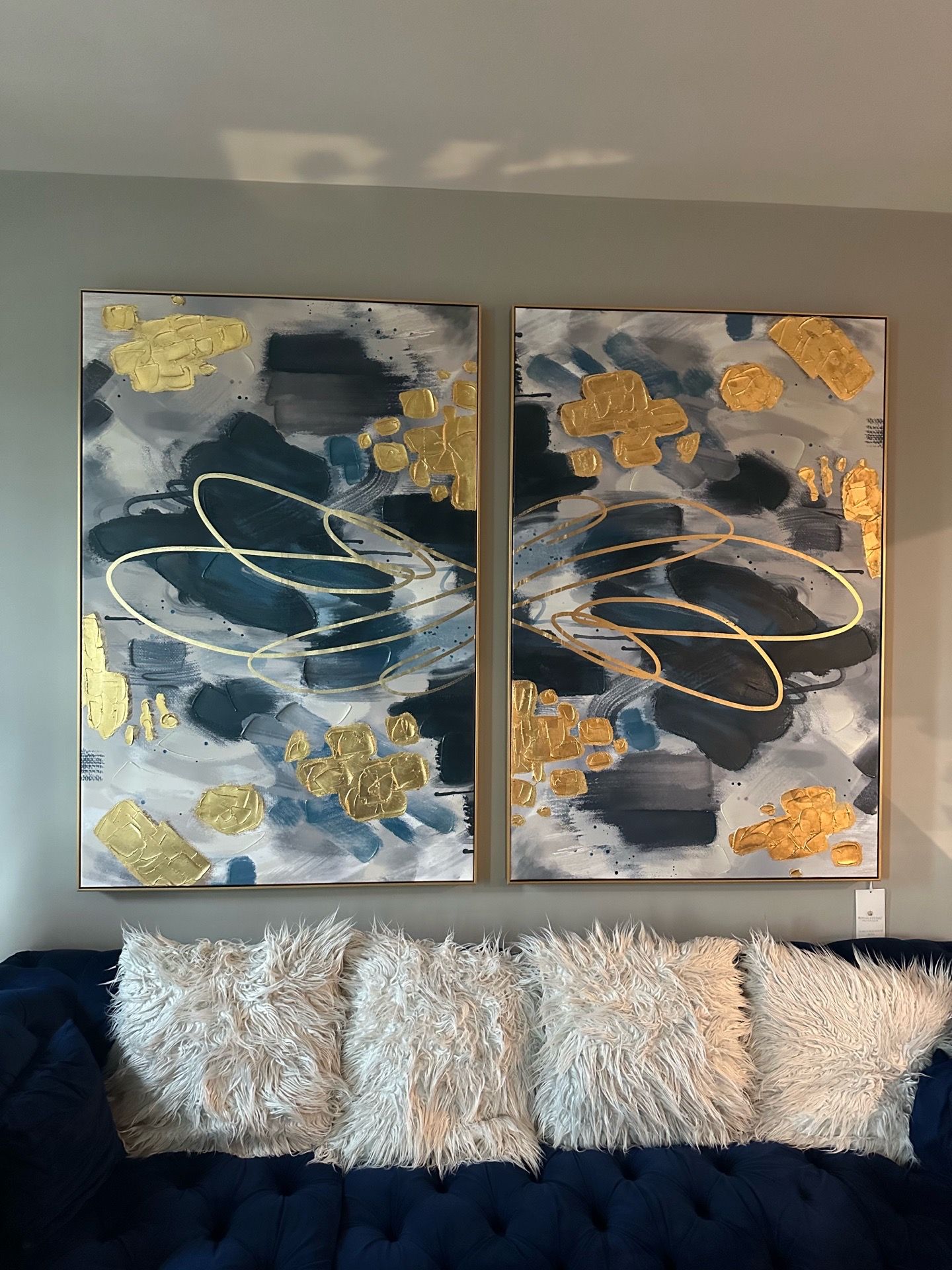 Blue wall art