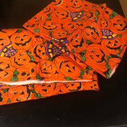 Halloween Two Large Lined Tablecloths