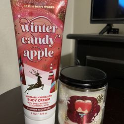 New- Bath & Body Candle And Lotion $15 Each Set