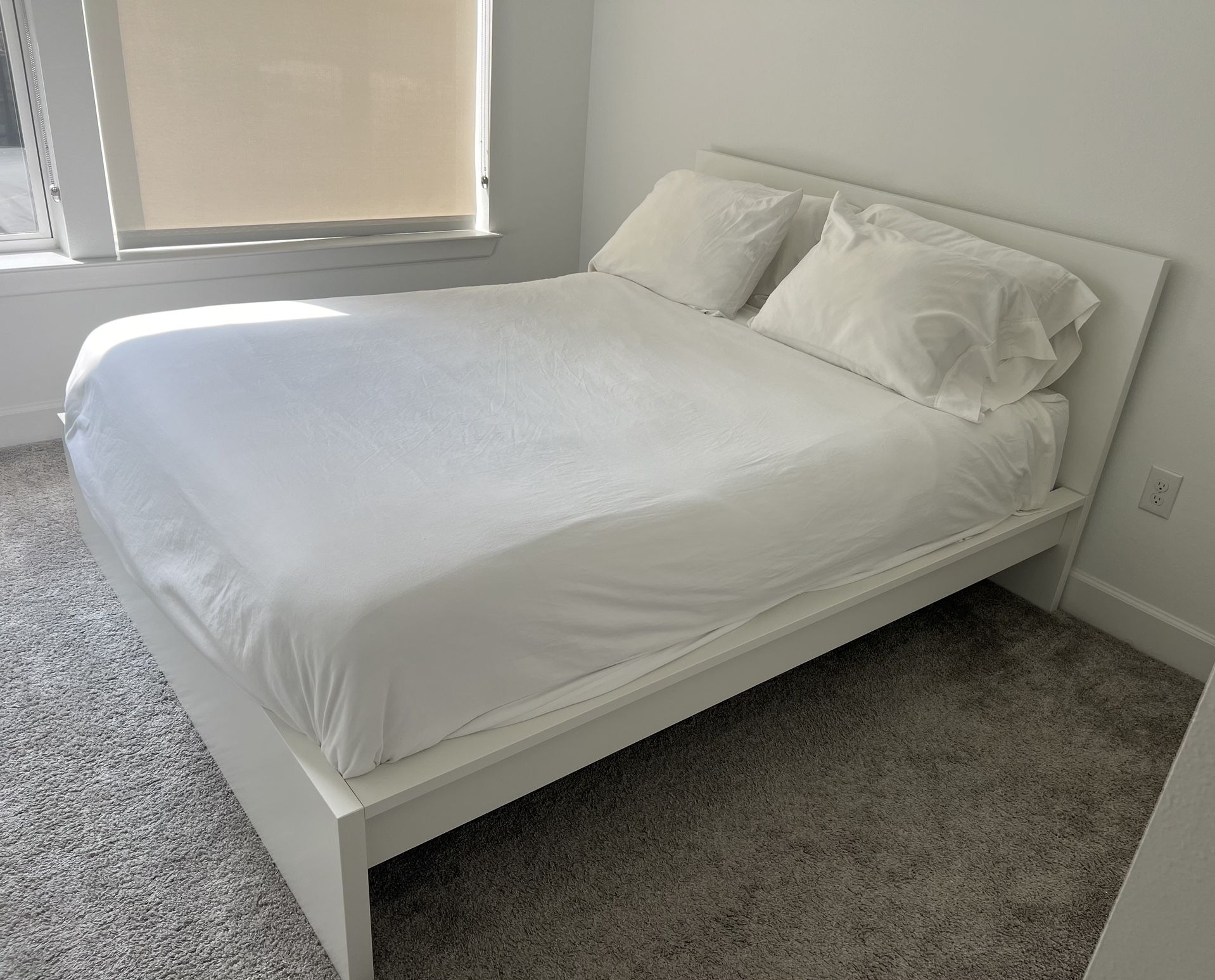IKEA BED FRAME W/ NOVAFORM MATTRESS