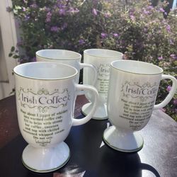 Vintage Set Of Four 8oz Irish Coffee Mugs for Sale in Hayward, CA - OfferUp