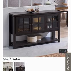 Black TV Stand/sideboard/Buffet Style Cabinet