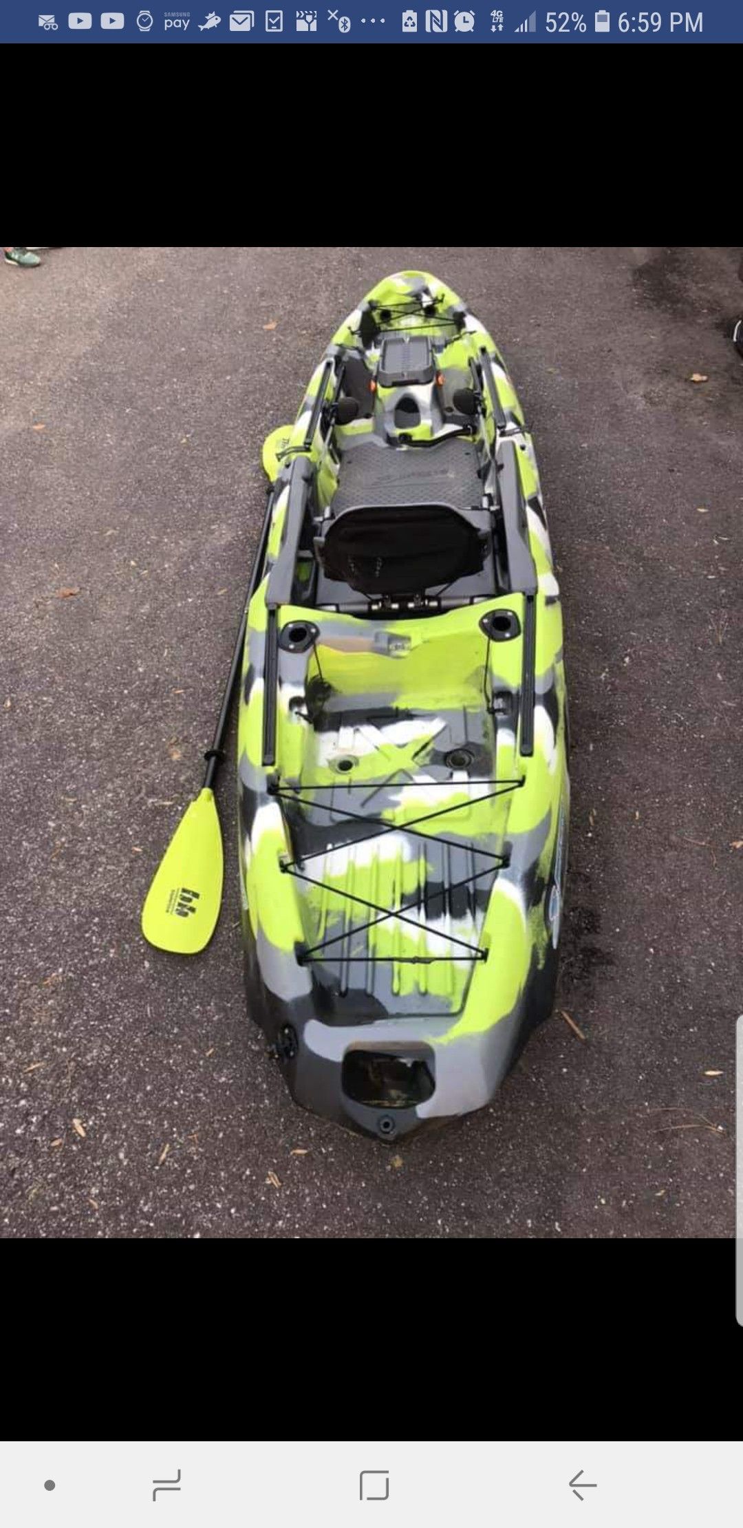 3 water big fish 120 kayak, $900