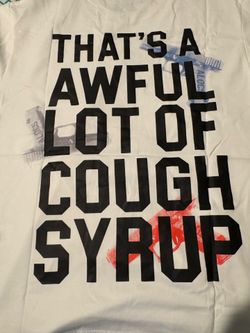 Cough syrup tee 1:1 good quality comes with bag