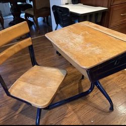 Vintage School Desk Chair 