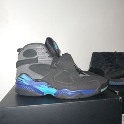 Air Jordan 8 Retro Aqua Men Size 13 AUTHENTIC 
