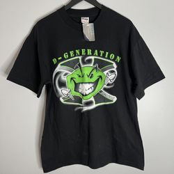 Vintage WWF 1998 D Generation X Green Face Break It Down T Shirt Mens Large NWT
