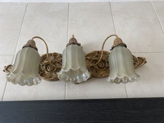 ESTATE SALE-  Vanity Three Light Fixture With LED Lights