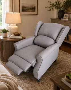 Like-New Compact Gray Recliner – Perfect Condition