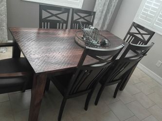 Dark Wood Dining Table