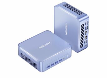 GEEKOM AX8 Max Silent Mini PC, Ryzen 7 8745HS, DDR5 16GB 1TB SSD Radeon 780M, USB4.0(40Gbps), Dual 2.5GbE Lan, 8K Quad Display, SD Card Slot Idea Offi