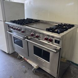 Wolf 60” Stainless Steel Gas Range Stove 