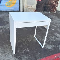 White Minimalist Compact Desk / Vanity w/ drawer