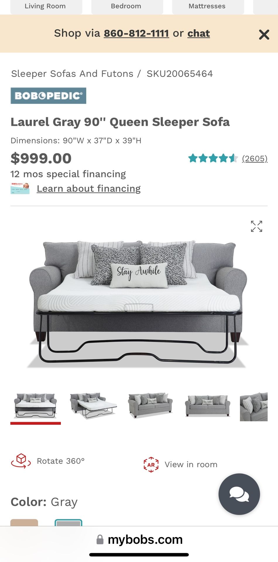 Bobs Sleeper Sofa