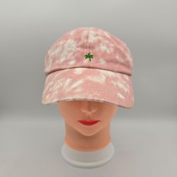 collectioneighteen Women'sPink/White Tie-DyePalm Tree Cotton AdjustableHat. 7