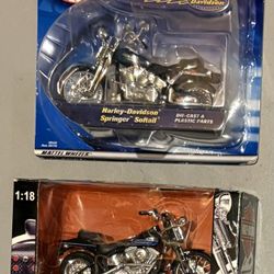 Two (2) Motorcycle 1:18 Die-Cast Collectible Models ($25 OBO for both). 
