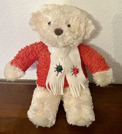 Hallmark  Bear With Jingle Scarf 14”