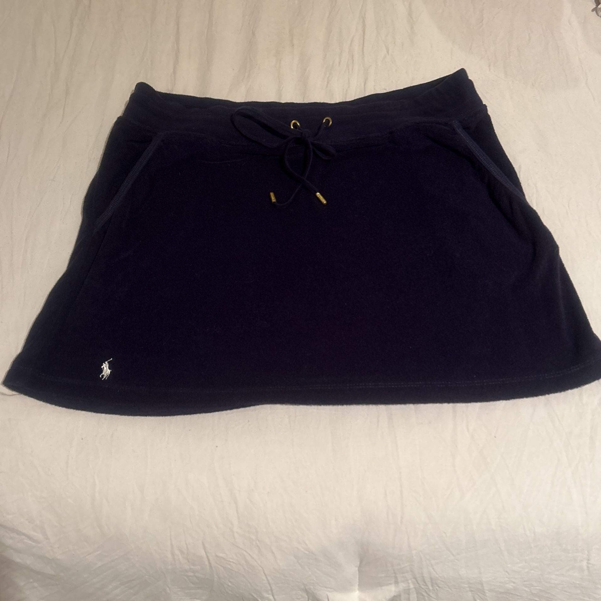 Ralph Lauren Terry Cloth Skirt Navy