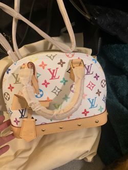 Leather print beauty hand and cross body purse
