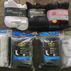 Crew Socks 12-10 Packs Mens Large,  Including Big & Tall Sizes