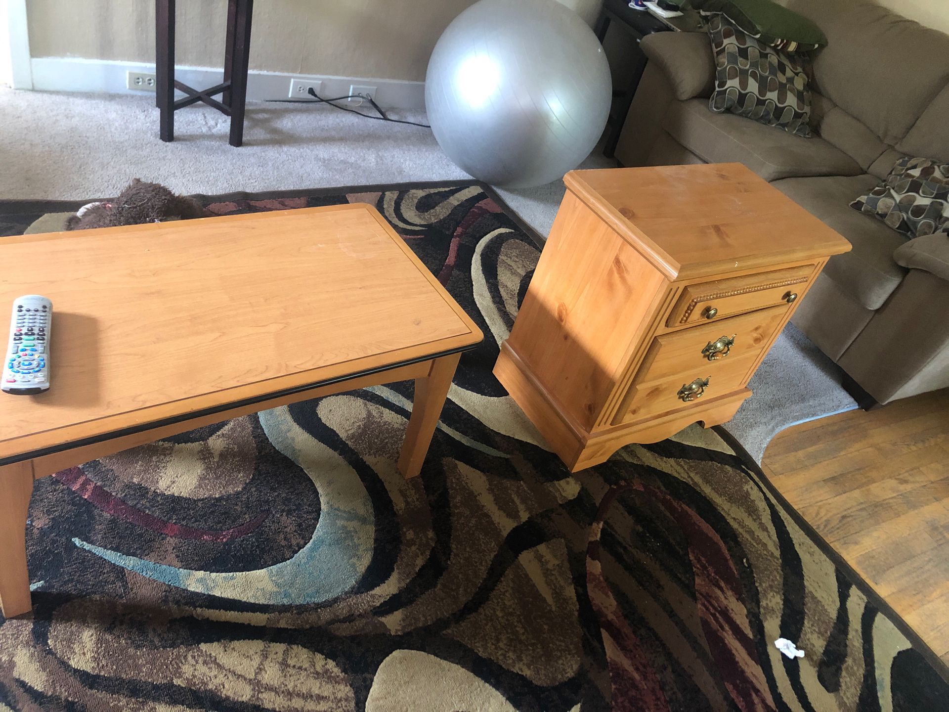 Center table and night stand - sturdy