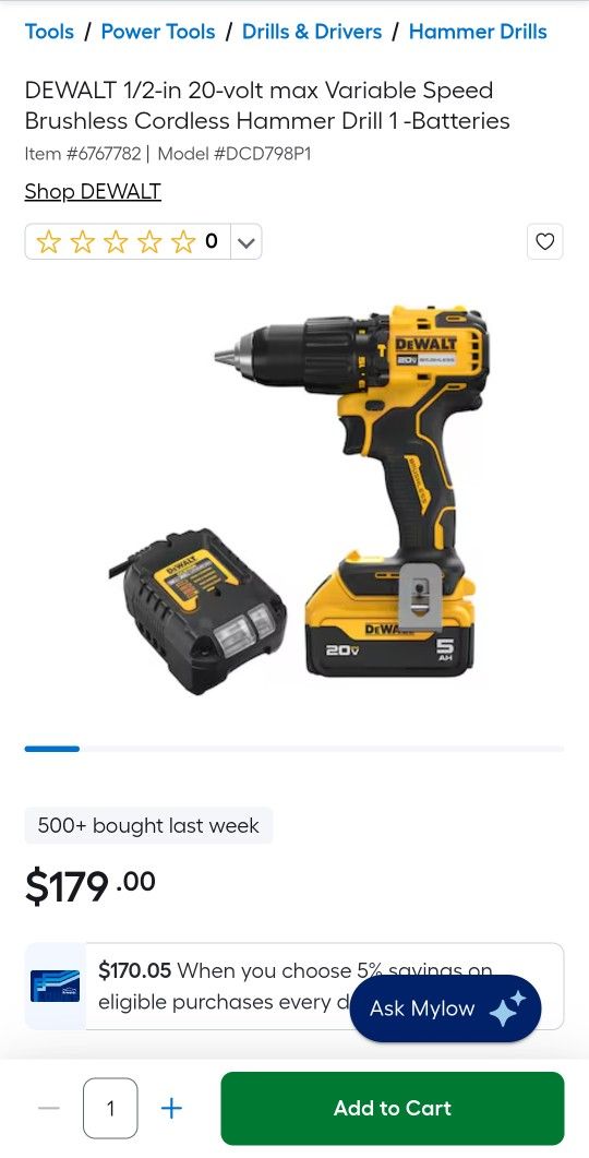 20v Max Compact 1/2" Hammer Drill