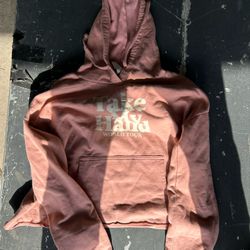 5sos take my hand pink cropped hoodie size large women