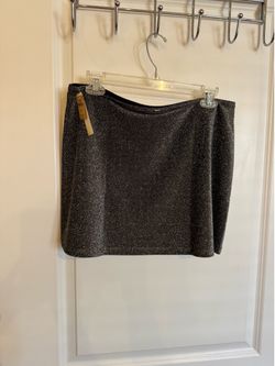 PINK Victoria's Secret Black Sparkle Mini Skirt, Large