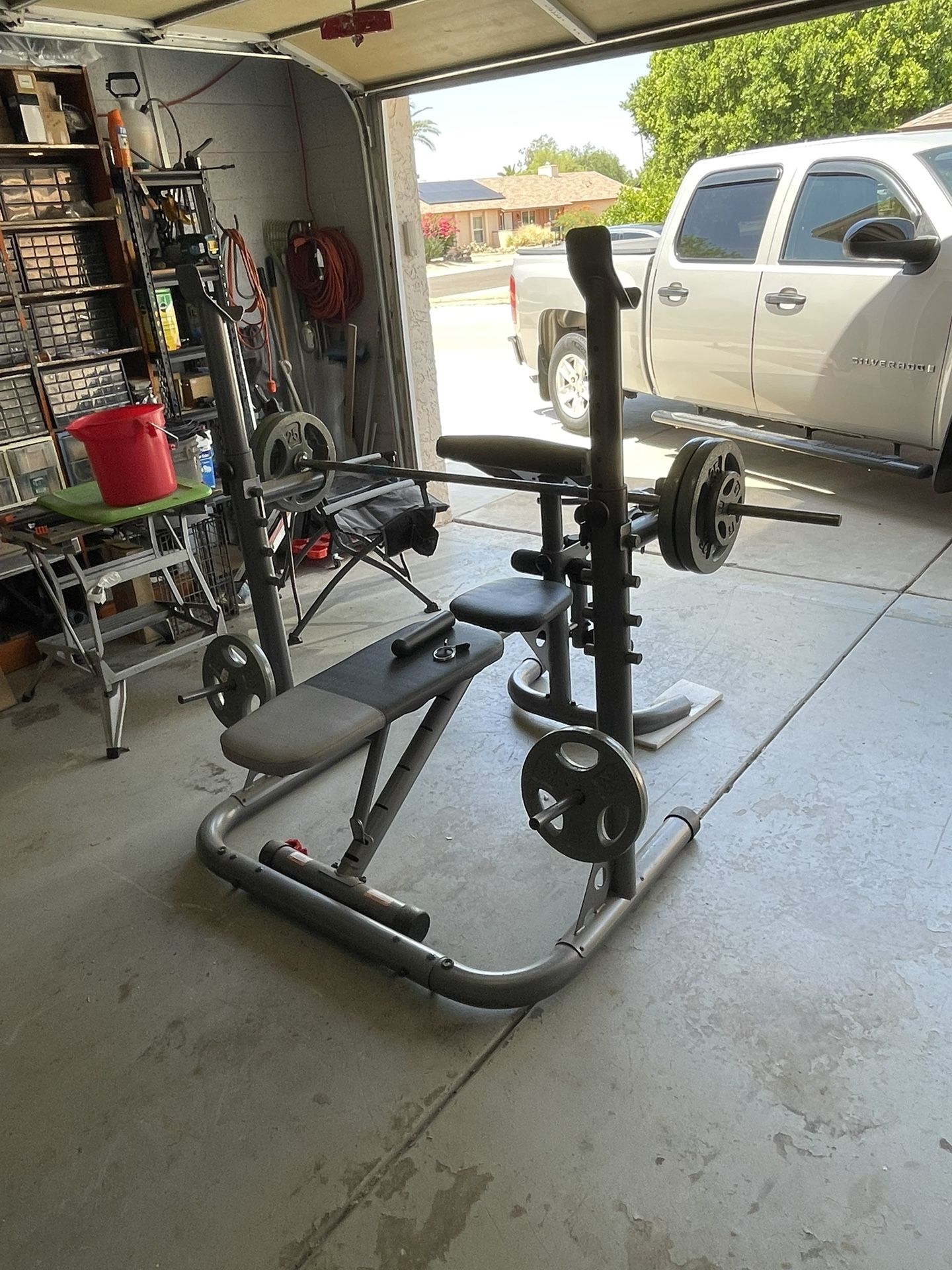 Weight Bench And Weights