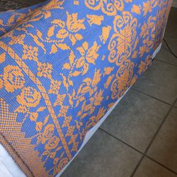 Hand Woven Wool Throw/Coverlet 