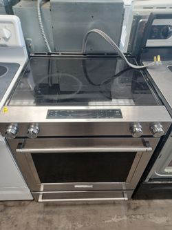 KitchenAid Stainless steel Electric Glasstop Oven/range