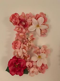 Flower letters for hanging