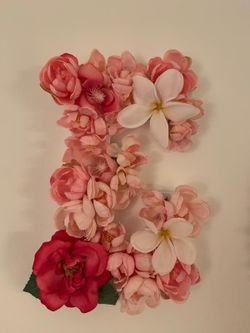 Flower letters for hanging