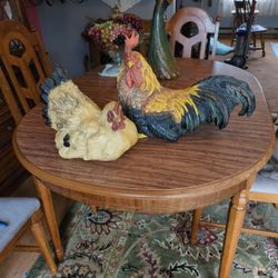 Rooster And Hen Statues
