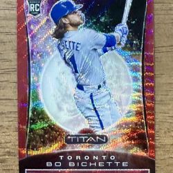 2020 Panini Chronicles BO BICHETTE #1 Titan Ruby Wave SP /199 RC Blue Jays
