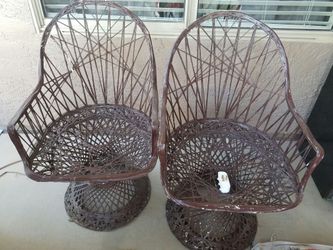 Chairs (2) wire chairs not bamboo