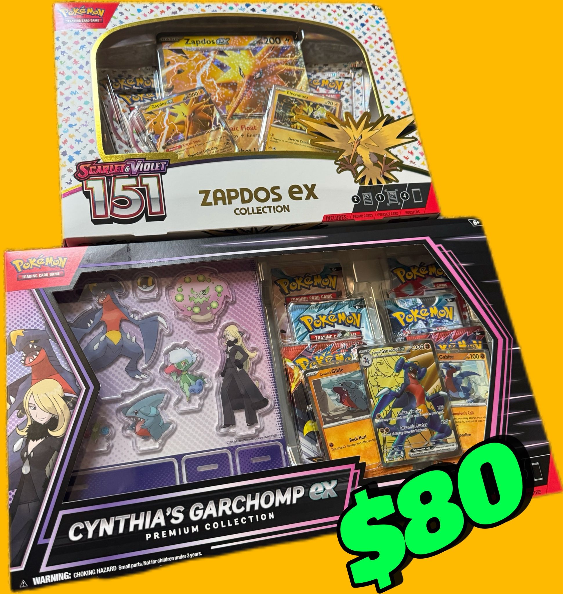 Pokemon Zapdos EX & Cynthia’s Garchomp EX Premium Boxes (MSRP)