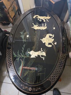 Antique oriental center table