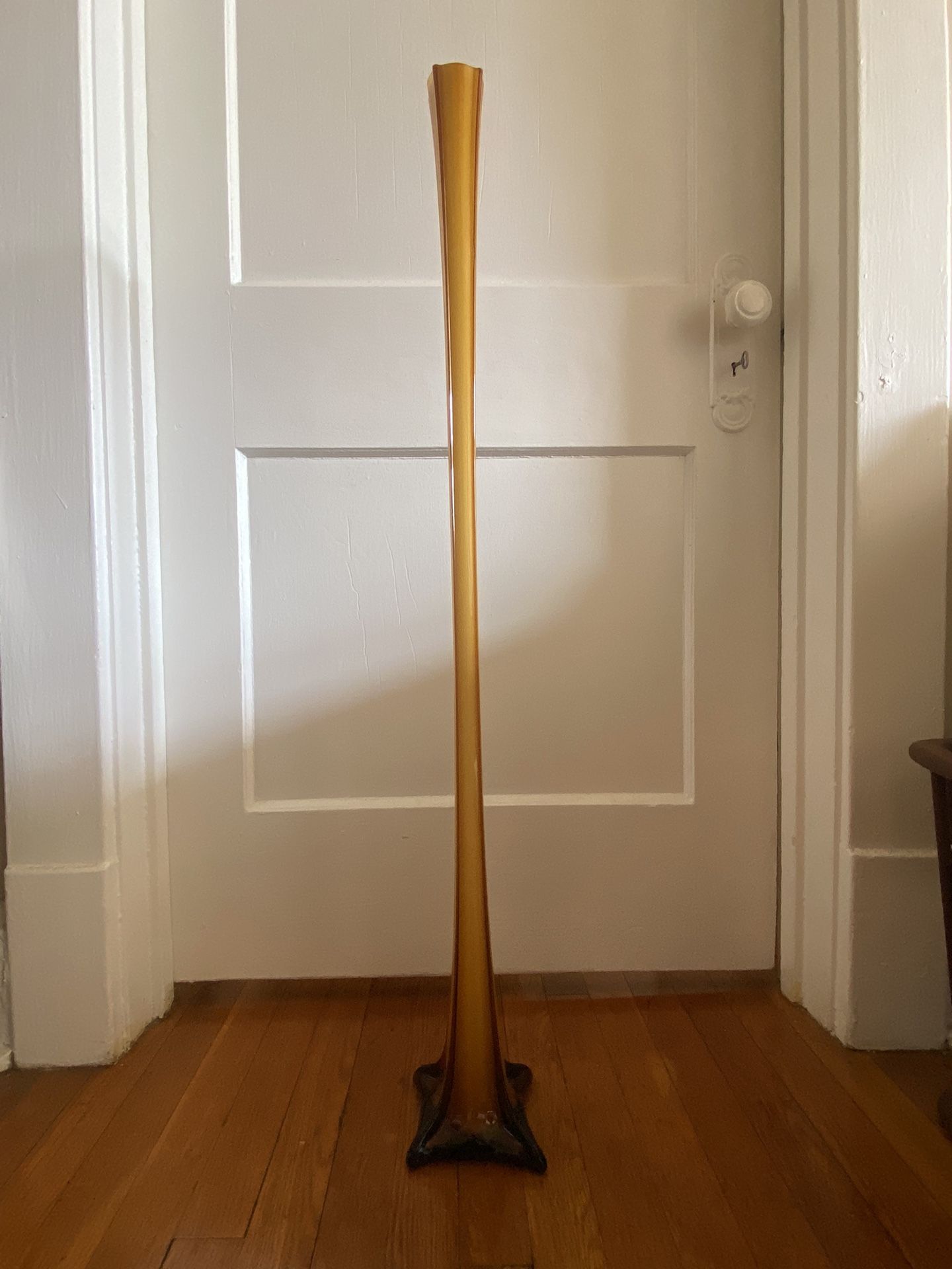 Vintage Eiffel Vase Yellow MCM