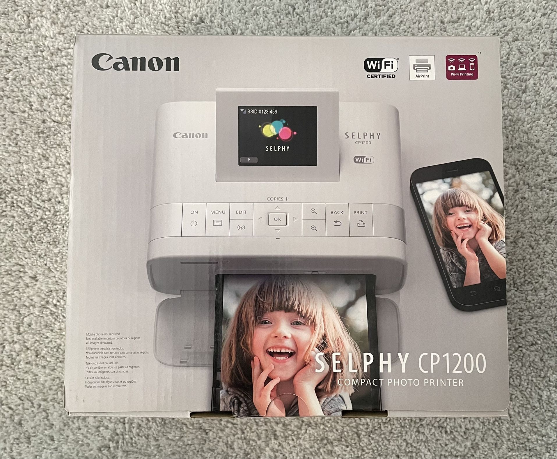 Canon Selphy CP 1200 Compact Photo Printer With Ink/Paper Set
