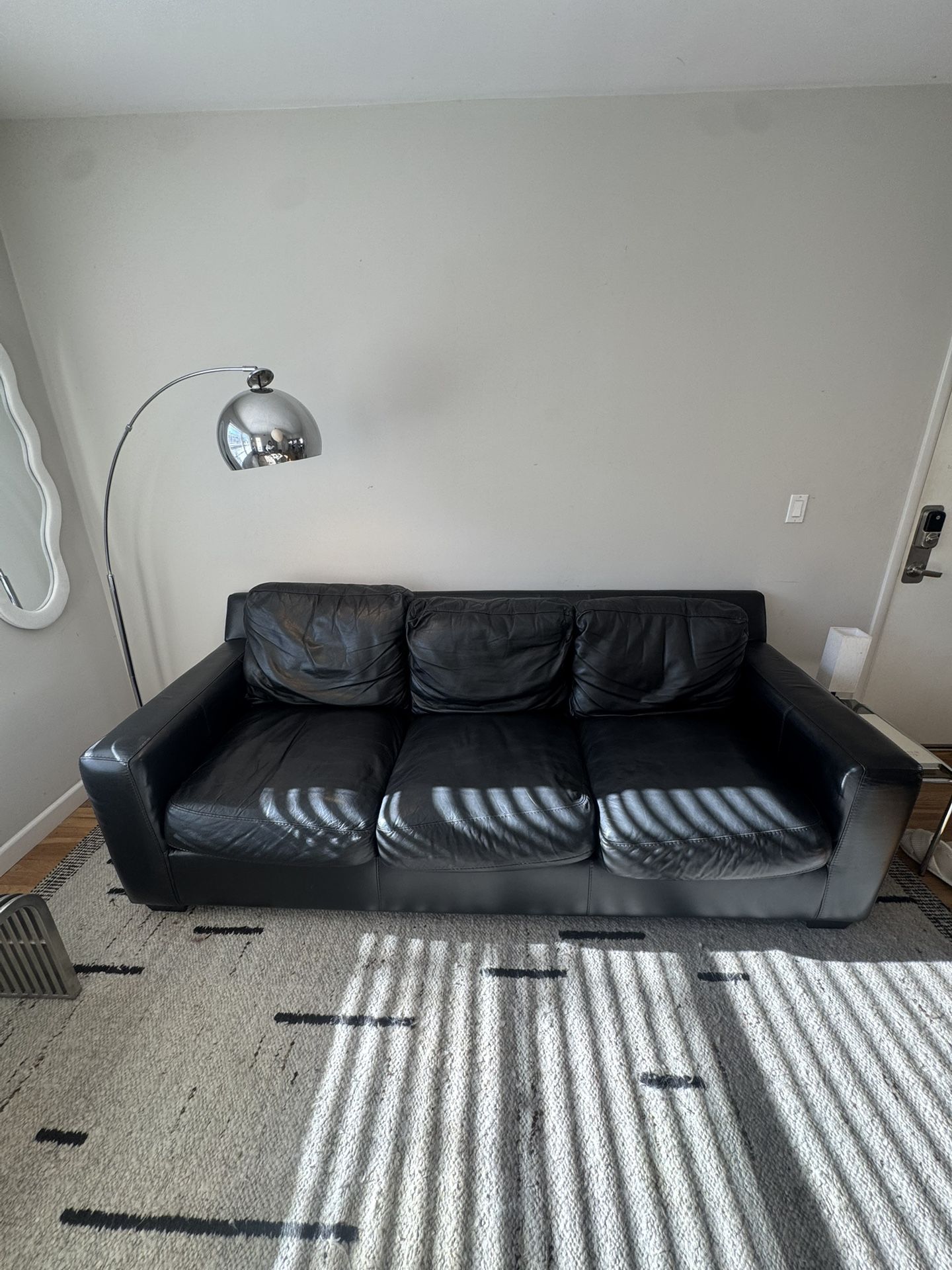 Espresso Brown Leather Sofa