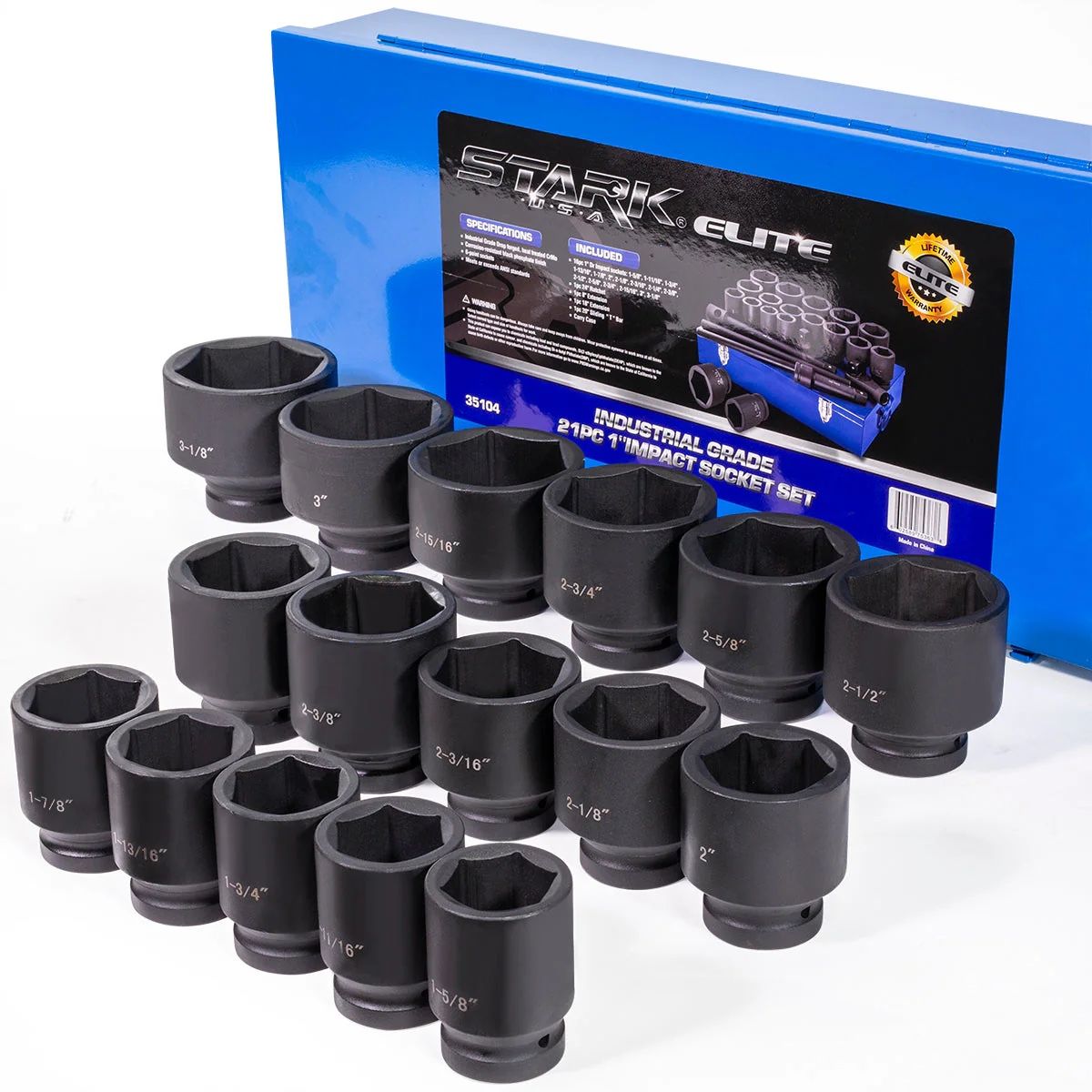 Jumbo Impact Socket Set 21pc SAE