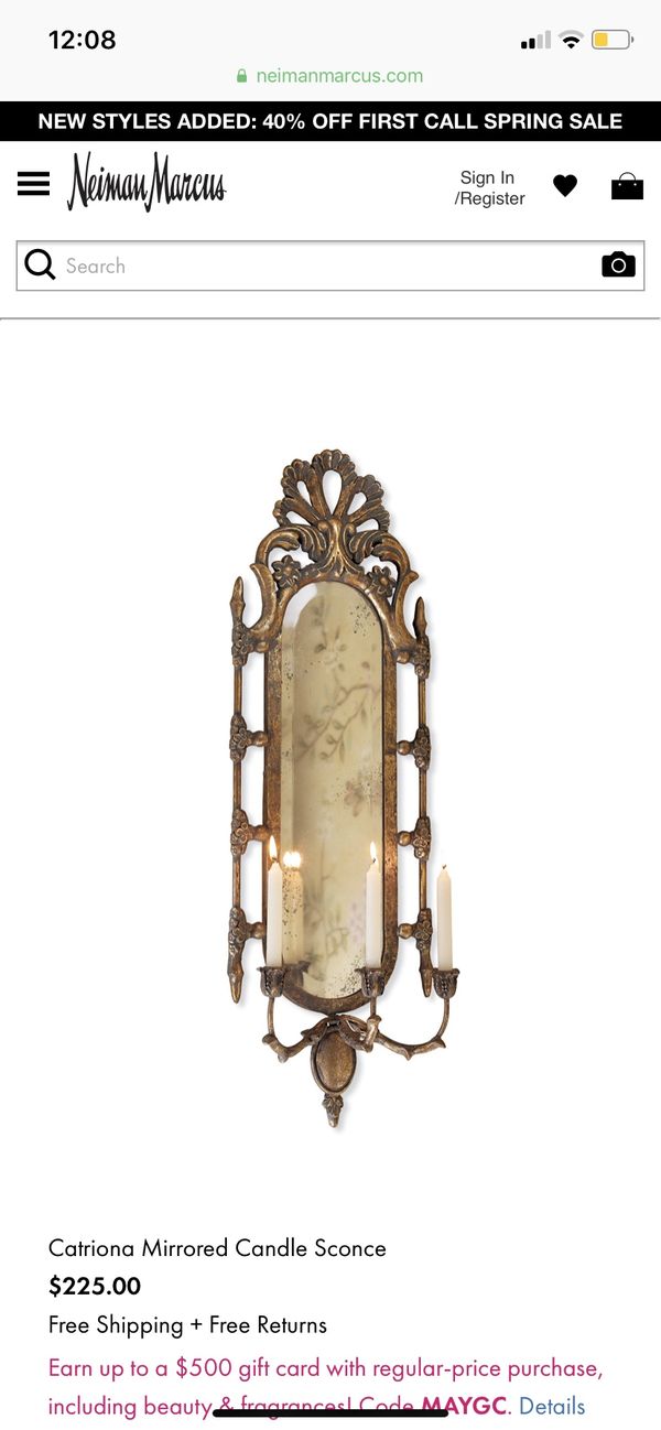 Set Of Two Catriona Mirrored Candle Sconce For In El Cajon Ca Offerup