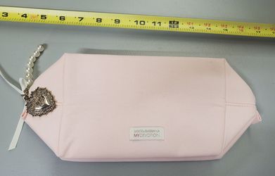 Dolce & Gabbana My Devotion Pink Zipper Makeup Bag 10in x 4in