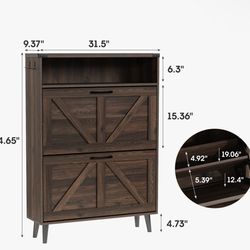 Rustic Farmhouse Shoe Rack