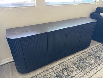 Black Fluted Sideboard Cabinet