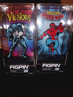 Marvel Spider-Man and venom figpin bundle