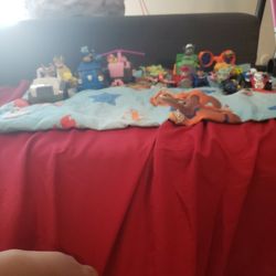 Paw Patrol Toys And Bed Sheet